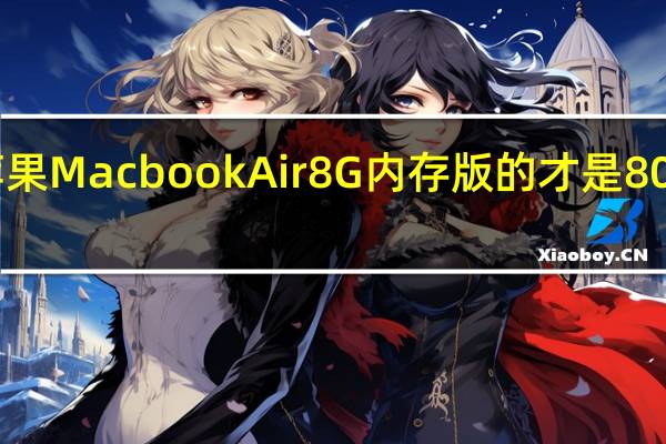 苹果Macbook Air 8G 内存版的才是 8000 多元
