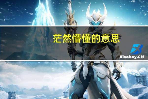 茫然懵懂的意思（懵然不知的意思）