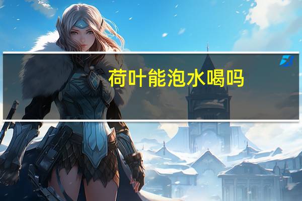 荷叶能泡水喝吗