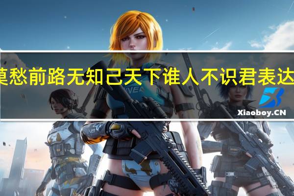莫愁前路无知己天下谁人不识君表达的感情