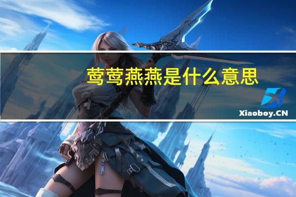 莺莺燕燕是什么意思