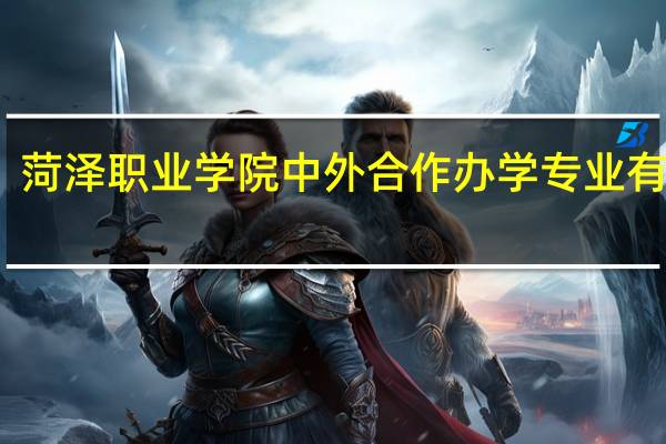 菏泽职业学院中外合作办学专业有哪些