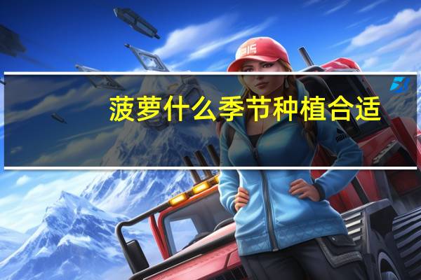 菠萝什么季节种植合适