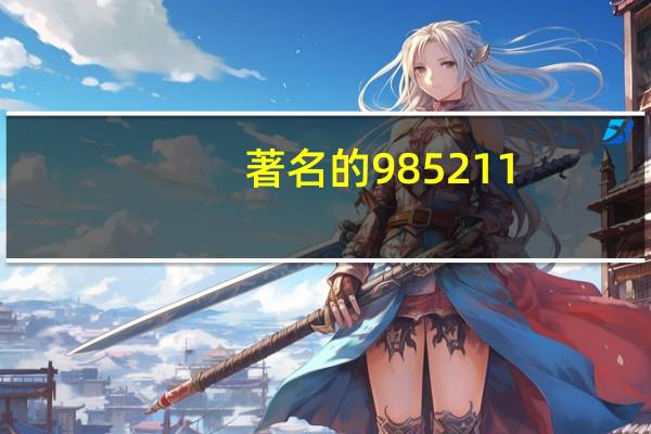 著名的985211