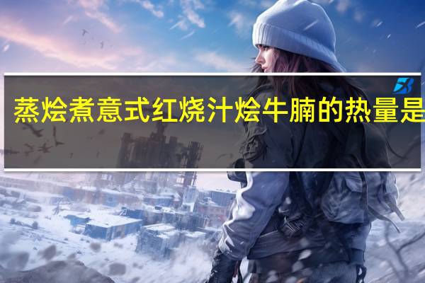 蒸烩煮 意式红烧汁烩牛腩的热量是多少