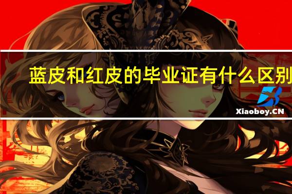 蓝皮和红皮的毕业证有什么区别吗