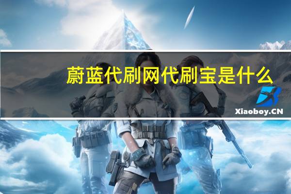 蔚蓝代刷网 代刷宝是什么