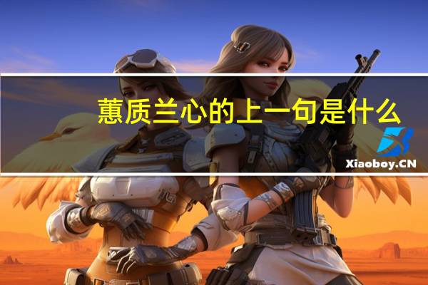 蕙质兰心的上一句是什么