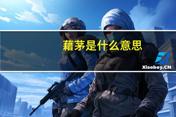藉茅是什么意思
