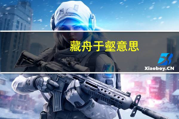 藏舟于壑意思