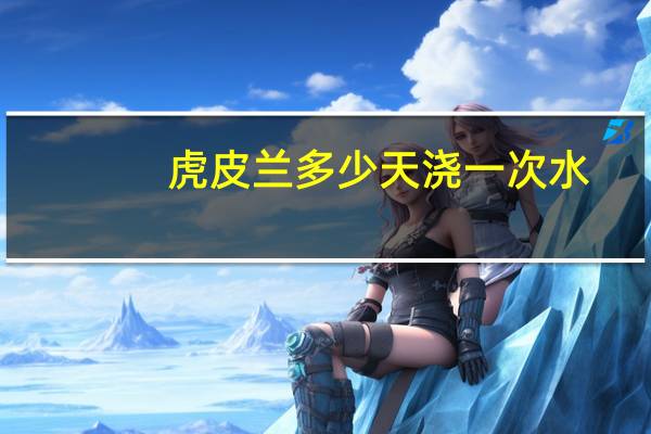 虎皮兰多少天浇一次水