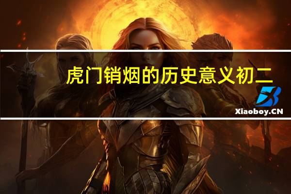 虎门销烟的历史意义初二（虎门销烟的历史意义）