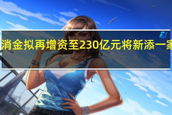 蚂蚁消金拟再增资至230亿元 将新添一家国资股东