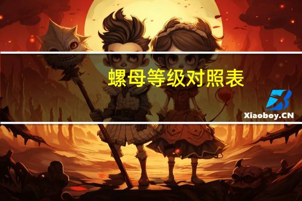 螺母等级对照表(螺母等级)