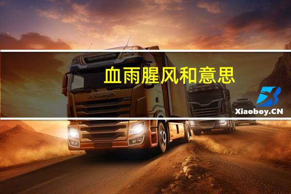 血雨腥风和意思（血雨腥风-成语简介）