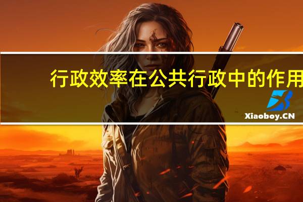 行政效率在公共行政中的作用?（试述行政效率在公共行政中的作用）