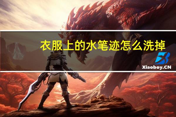 衣服上的水笔迹怎么洗掉