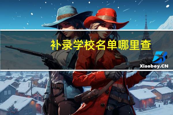 补录学校名单哪里查