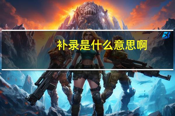 补录是什么意思啊