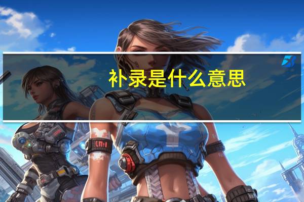 补录是什么意思