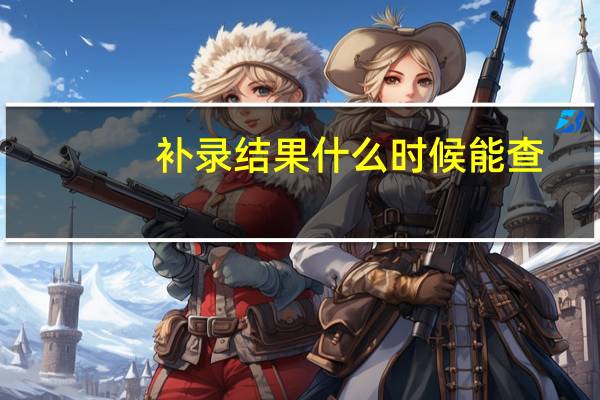 补录结果什么时候能查