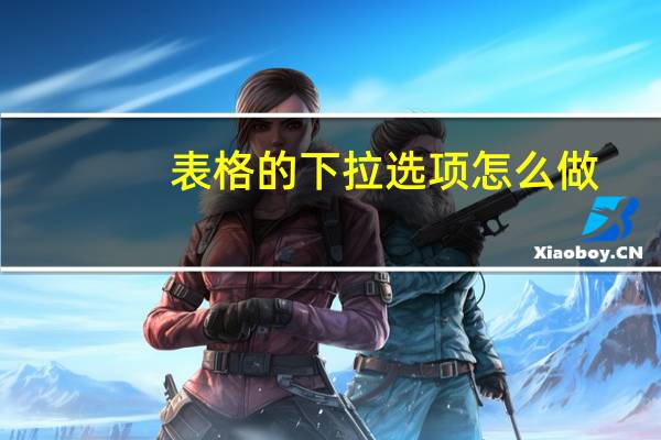表格的下拉选项怎么做（excel表格下拉选项怎么做）