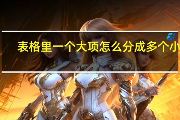 表格里一个大项怎么分成多个小项