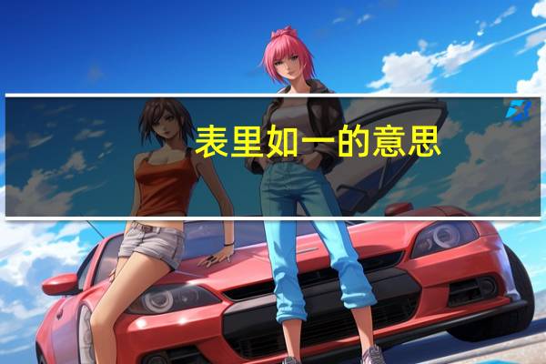 表里如一的意思