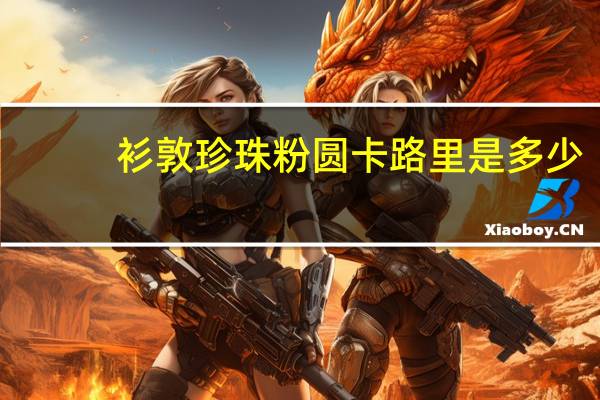 衫敦 珍珠粉圆卡路里是多少