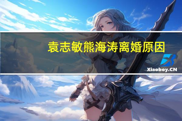 袁志敏熊海涛离婚原因（求证 袁志敏和熊海涛离婚了吗）