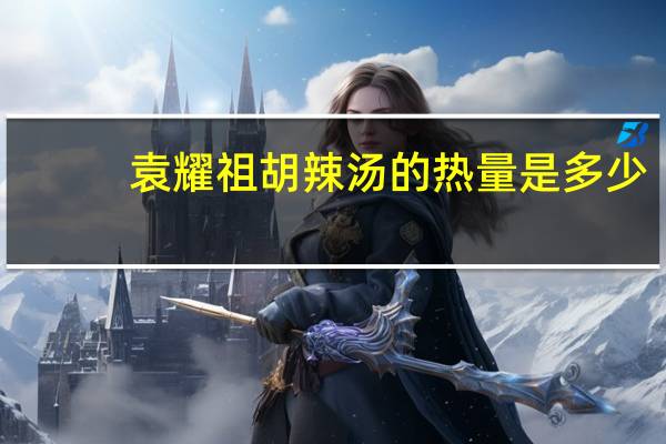 袁耀祖 胡辣汤的热量是多少