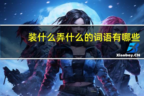 装什么弄什么的词语有哪些?