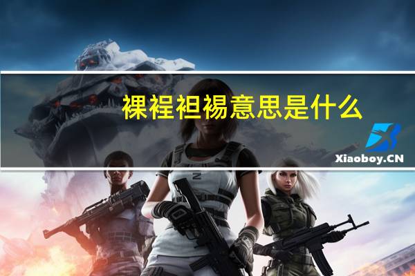 裸裎袒裼意思是什么