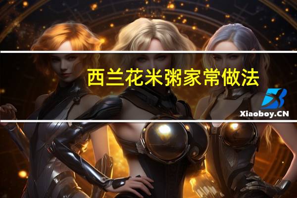 西兰花米粥家常做法