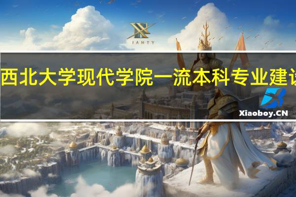 西北大学现代学院一流本科专业建设名单