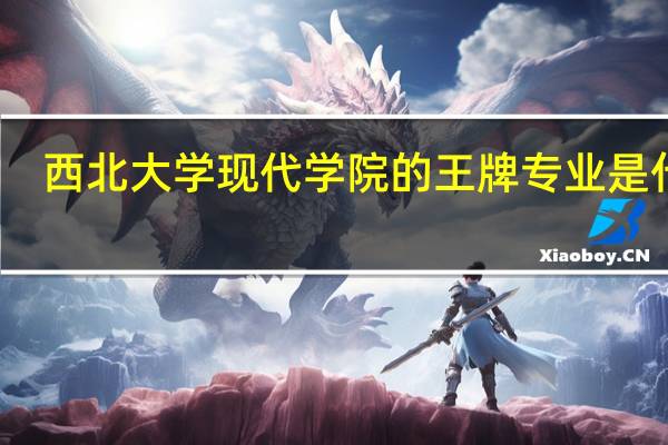 西北大学现代学院的王牌专业是什么