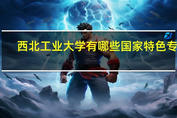 西北工业大学有哪些国家特色专业