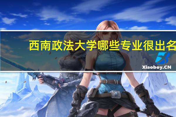 西南政法大学哪些专业很出名