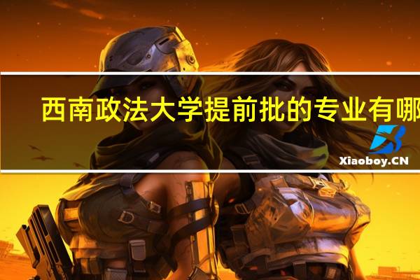 西南政法大学提前批的专业有哪些