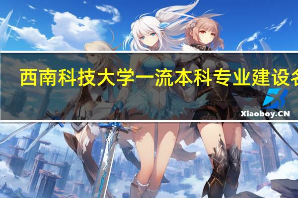 西南科技大学一流本科专业建设名单