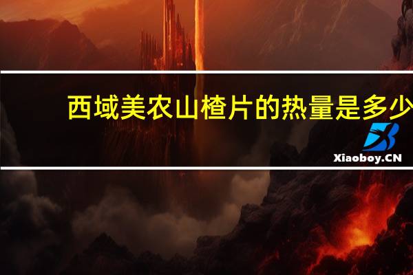 西域美农 山楂片的热量是多少