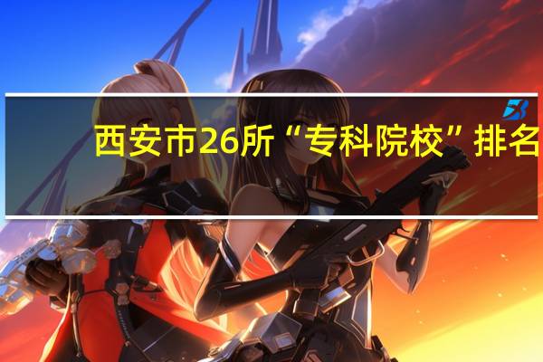 西安市26所“专科院校”排名,包含了公办和民办