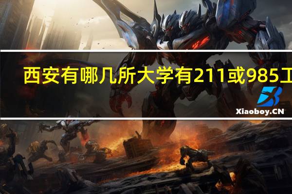 西安有哪几所大学有211或985工程
