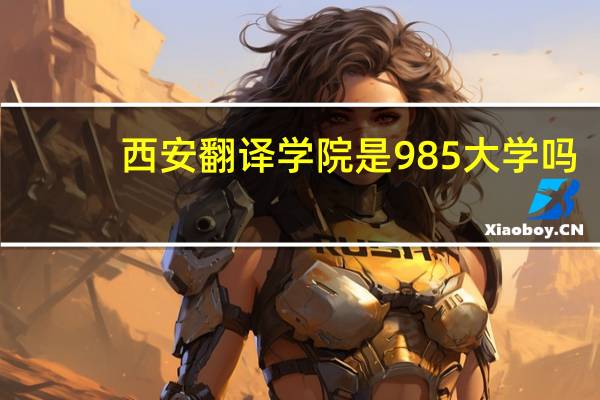西安翻译学院是985大学吗