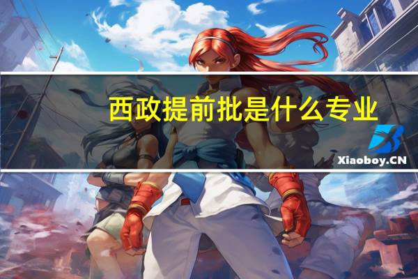 西政提前批是什么专业