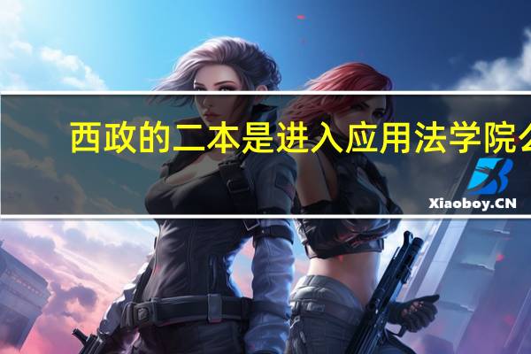 西政的二本是进入应用法学院么