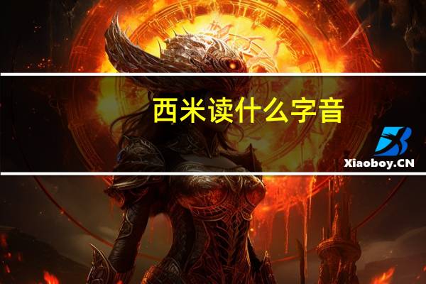 西米读什么字音