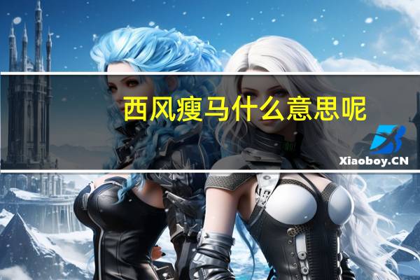 西风瘦马什么意思呢