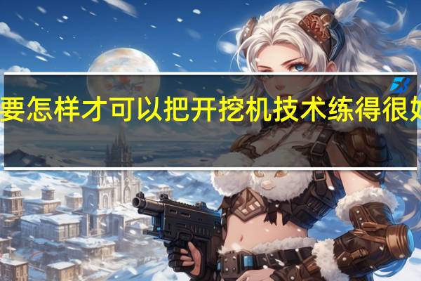 要怎样才可以把开挖机技术练得很好很好