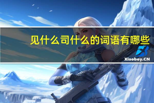 见什么司什么的词语有哪些?